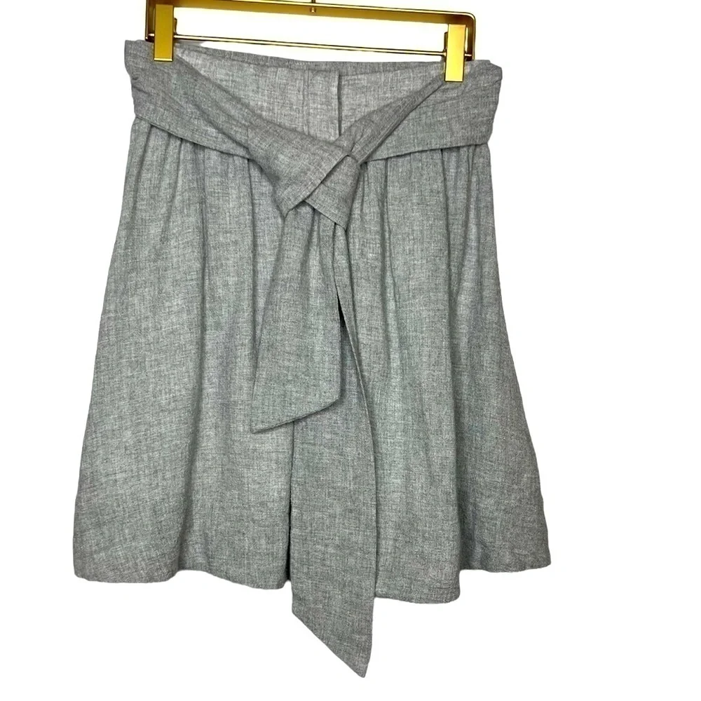 Club Monaco Jouiette Grey Button Front Sash Waist Skirt